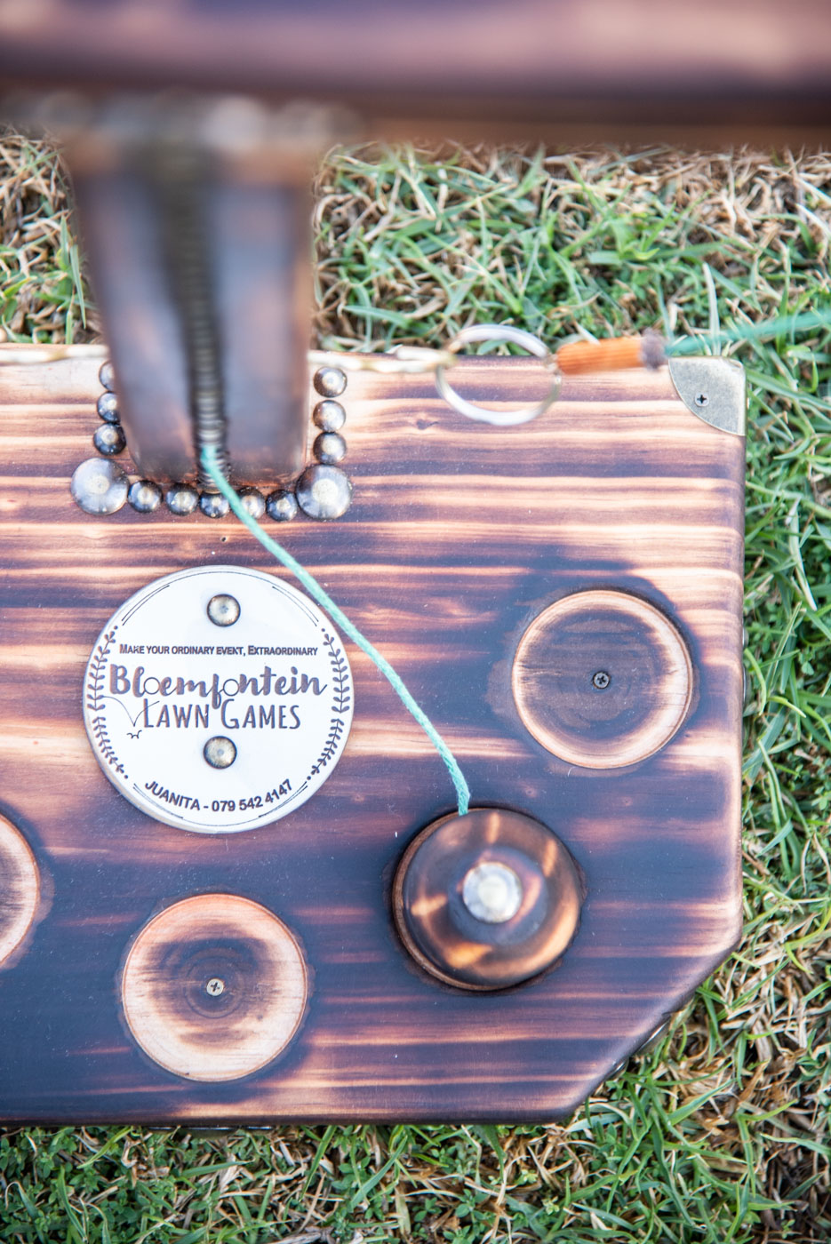 Hooks hand made of wood for hire. Fun party games